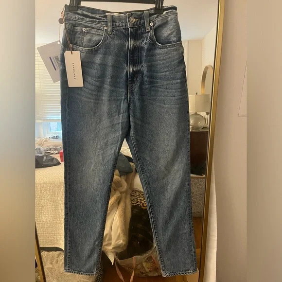 NWT SLVRLAKE denim high rise size 27 Beatnik style Salton Sea color - Picture 5 of 10